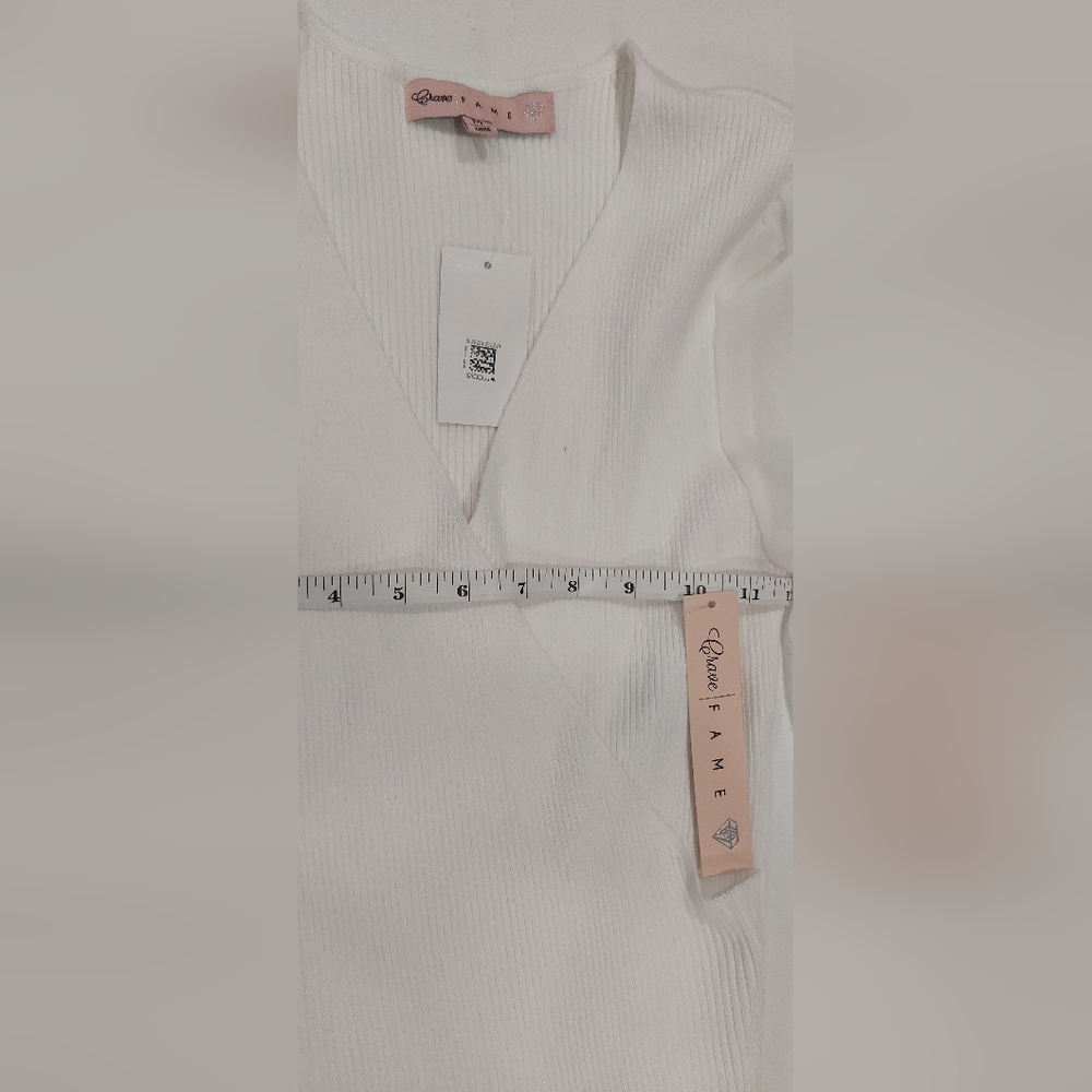 Crave Fame Elegant White Wrap Blouse - Picture 10 of 10